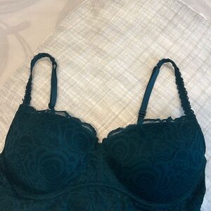 Victoria's Secret Blue Lace Bra with Molded Cups
